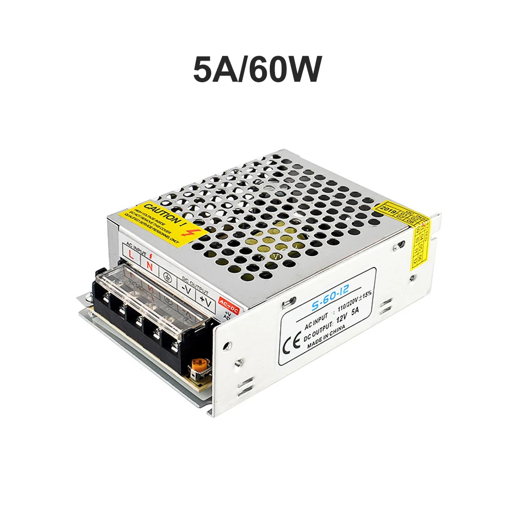 DIDIHOU DC 12V светильник ing трансформаторы импульсный источник питания Модуль Драйвер адаптер светодиодные ленты светильник - Цвет: 12V 5A