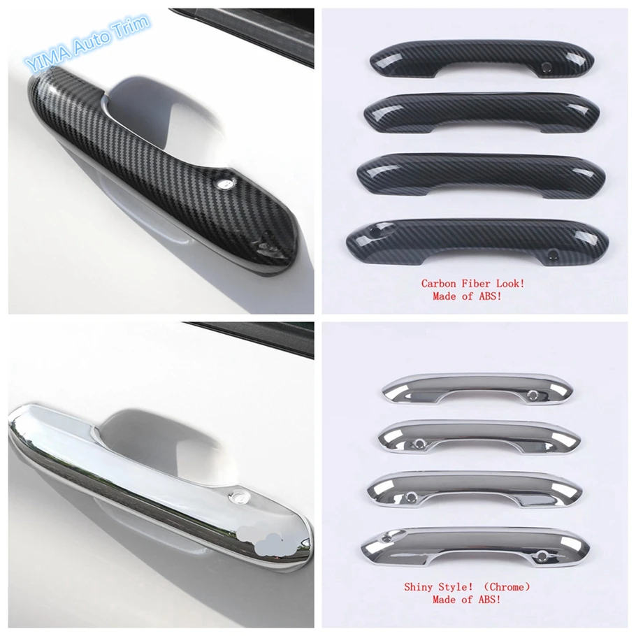 

Lapetus Side Door Handle Cover Catch Trim Car Bezel Molding Fit For Ford Explorer 2020 - 2022 Carbon Fiber Look Auto Accessory