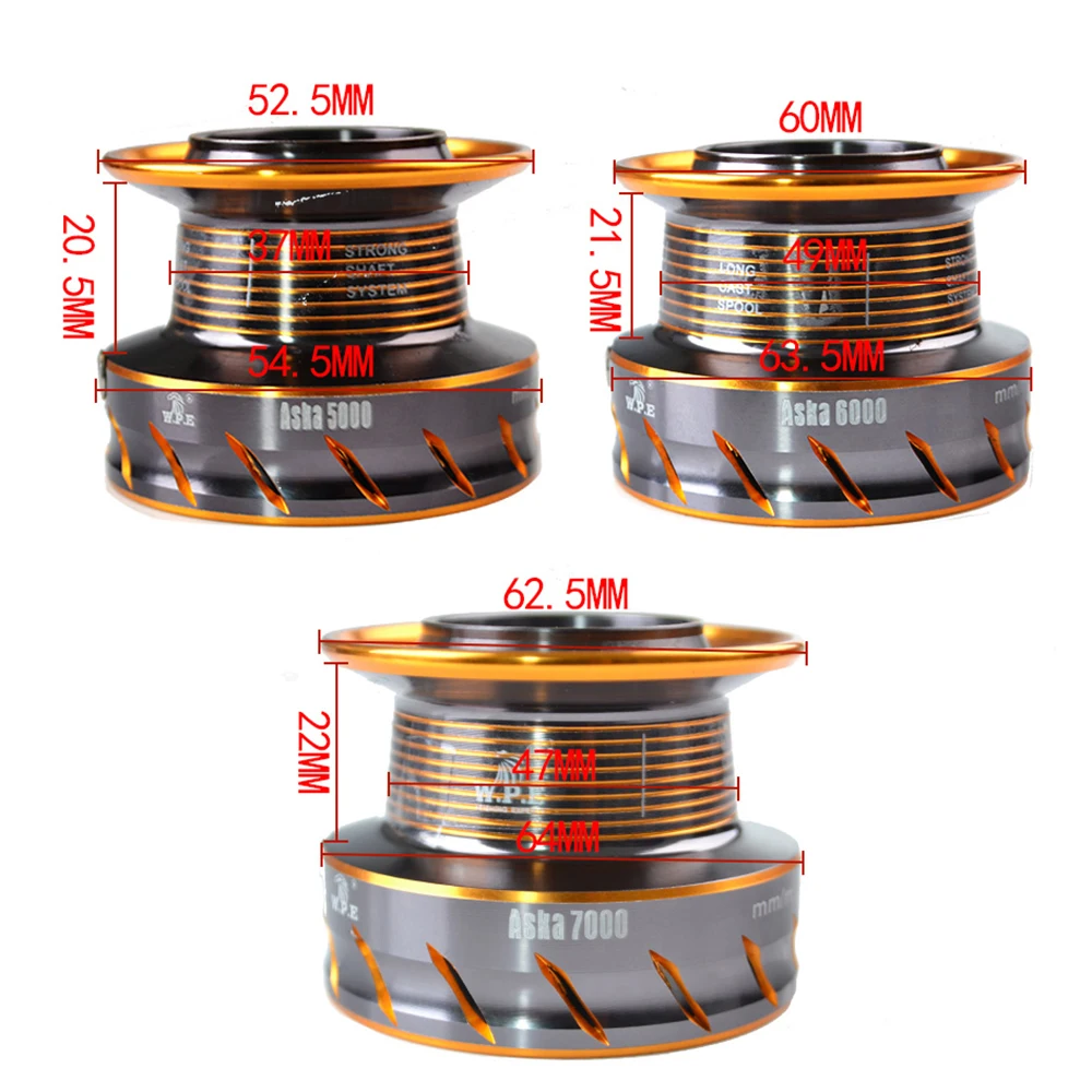 W. P.e ASKA серия 5 + 1 шарикоподшипники спиннинговая Рыболовная катушка 5000 2: 6000/7000 4 7: