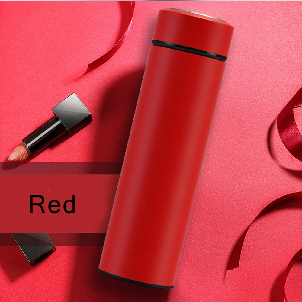 Вакуумный термос из нержавеющей стали со светодиодным дисплеем 500 мл|Крышка