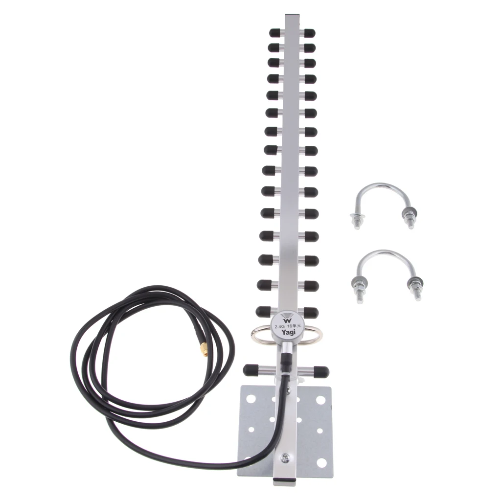 2 4G 25dBi 16 элементов Направленная антенна Yagi RP SMA разъем|Телевизионные антенны| |