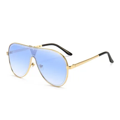 

New Fashion Sunglasses For Lover Personality Conjoined Sunglasses Frame Street Shooting Sunshade Mirror European And American