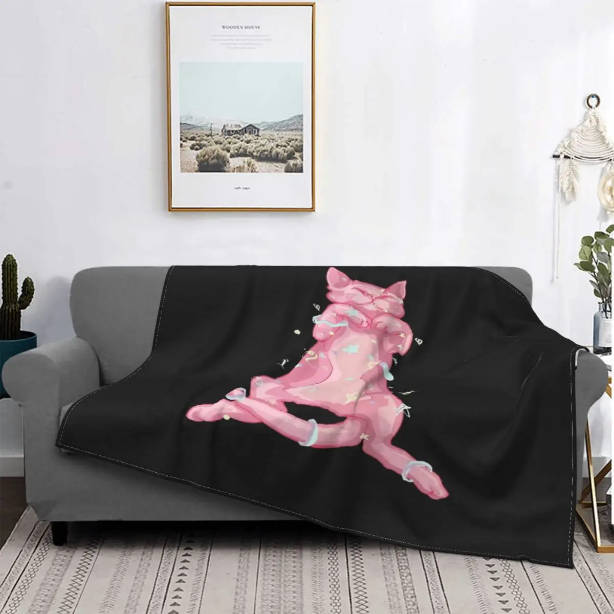 

Manta de gatito Coral, colcha de cama a cuadros, colcha de Manta double para camas