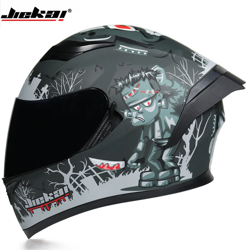 

Jiekai 316 Motorcycle Helmet Safety Full Face Dual Lens Racing Helmet Strong Resistance Off Road Helmet DOT Approved Face Visors