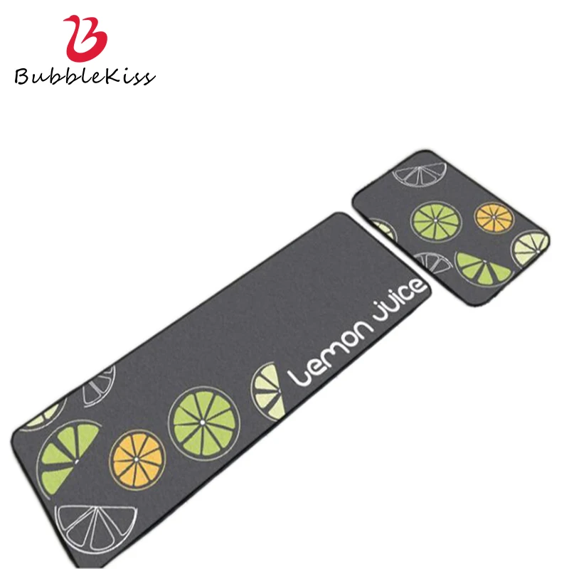 Мягкий серый кухонный коврик Bubble Kiss длинные коврики желтого зеленого лимона из