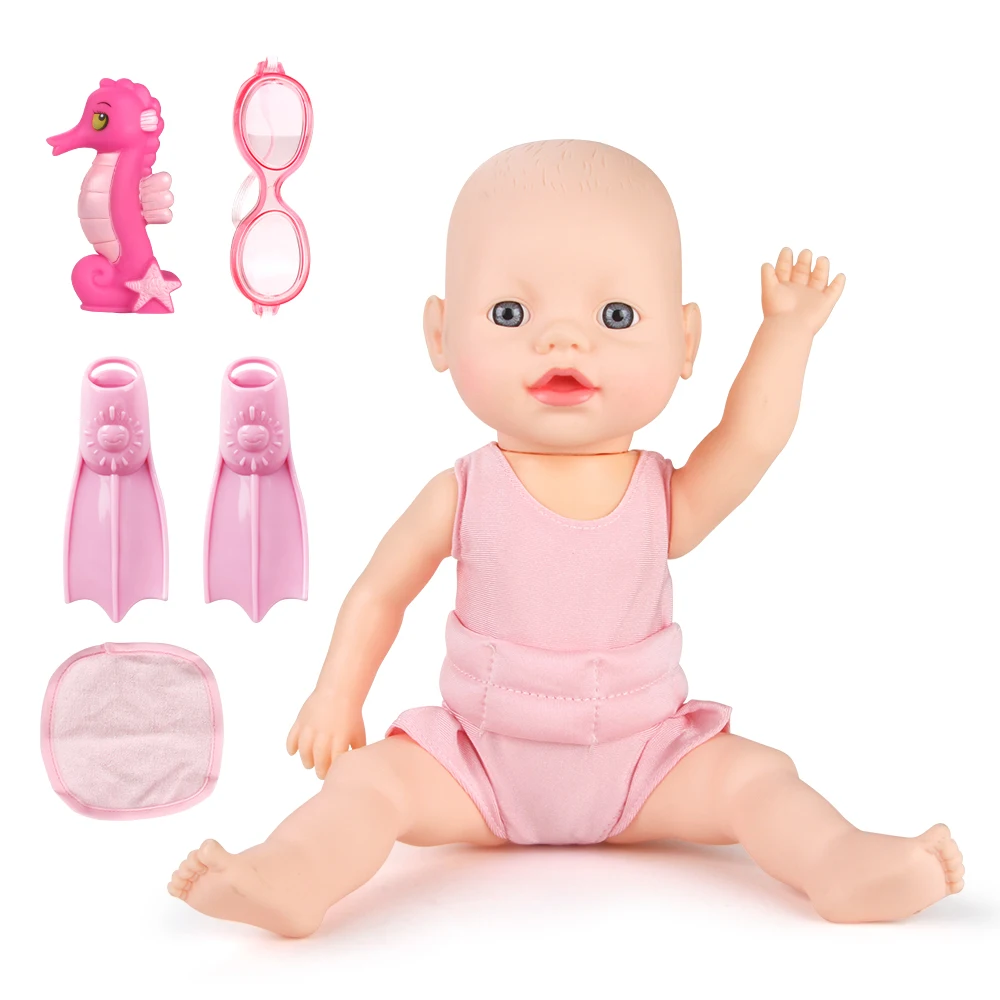 Bebe Reborn Водонепроницаемая кукла для плавания игрушка девочек Электрический