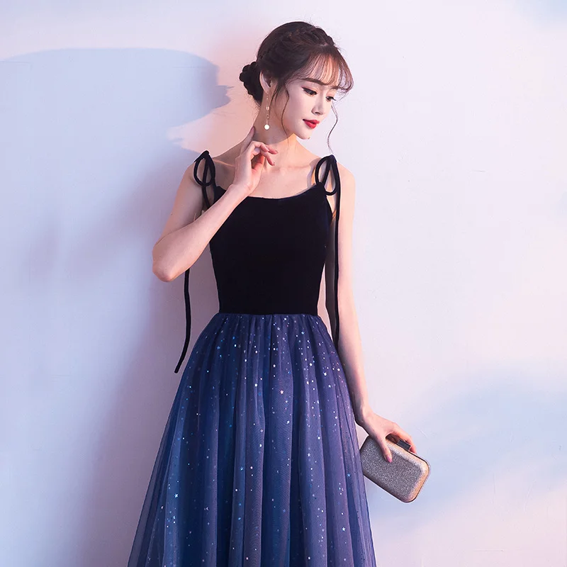 Элегантное платье трапеция c градиентной окраской длинный вечернее с вырезом