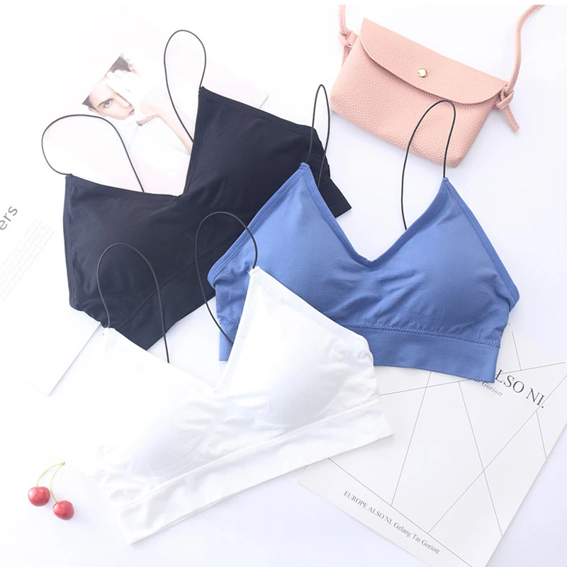 Летний топ-труба женские бюстгальтеры тонкий плечевой ремень красивая спина