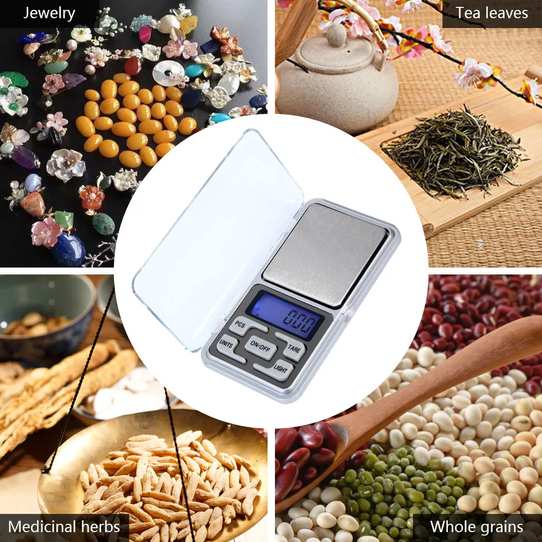 

Mini Scale 100g/200g/300g/500g X 0.01g / 0.1g Accuracy Electronic Digital Precision Jewelry Scales Pocket Scale Balance for Gold