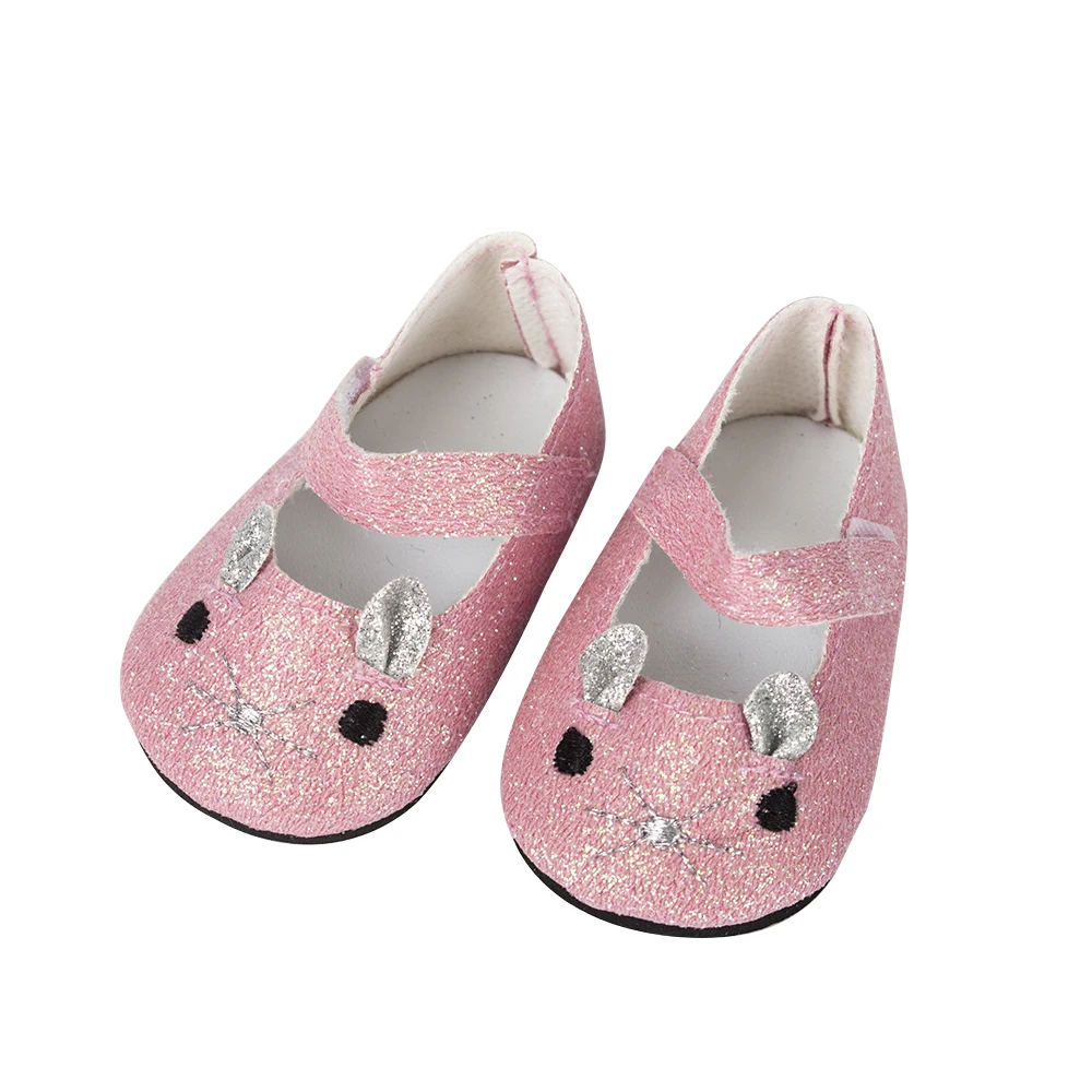 4 цвета 1 пара 7 см кукла милая обувь с котом подходит для 18 дюймовой куклы 43