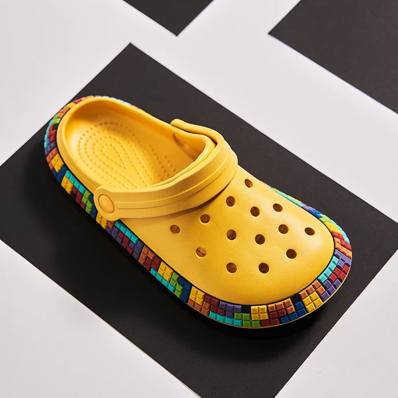 

Mo Dou 2021 New Spring/Summer Slippers Parents Children Kids Shoes Waterproof EVA Smelless Crocs Charms Beach Women Men