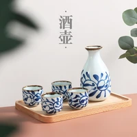 ceramic japanese wine pot set bottle and cups restaurant household warmer distillation alcohol free shipping