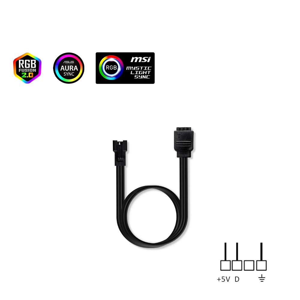 

5В 3-контактный разъем для материнской платы ПК со светодиодной лентой, разъем для геймера для ASUS AURA SYNC /MSI Mystic светильник/GIGABYTE RGB Fusion