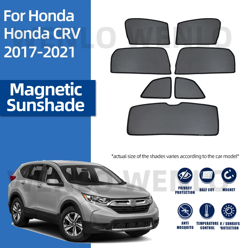 

For Honda CRV CR-V CR V 5 Seats 2017-2021 Magnetic Sunshade Car Windscreen Curtain Glass Sun Shade Mesh Rear Window Sunshield