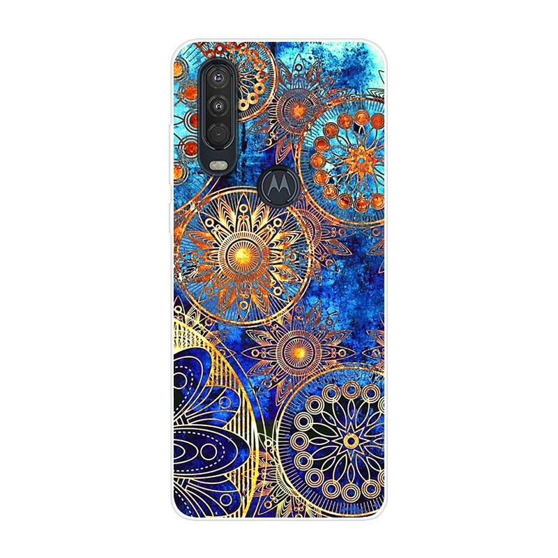 59 Для Motorola One Action чехол 6,3 ''мультяшная мягкая ТПУ Силиконовая задняя крышка для MOTO One Action OneAction чехол для телефона funda One Vision - Цвет: 59