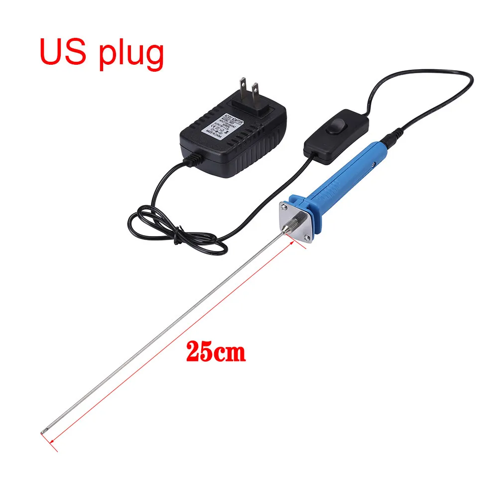 US plug 25cm 110 220 В 15 Вт профессиональный резак для пены Электрический нагрев ручка для KT пластины пенополистирола режущий долбежный Перфоратор DIY инструмент для резьбы - Цвет: US plug 25cm