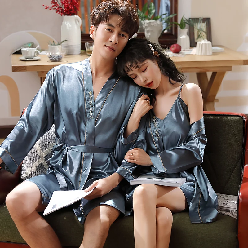 Халат-кимоно мужской Шелковый цвета шампанского | Мужская одежда