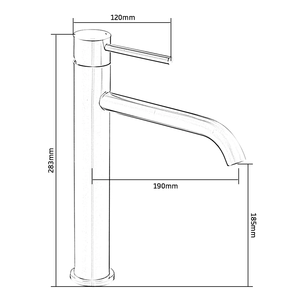 High Bathroom Basin Faucet White/Black/Brushed Taps Wash Hand Face Single Lever Mixer Washbasin Faucets with Hose HOTBEST