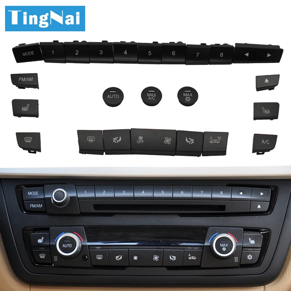 

Dashboard Air Condition AC Button Key Cap Repair Kit For BMW 1 2 3 4 F Series F20 F30 F35 F45 F46 F80