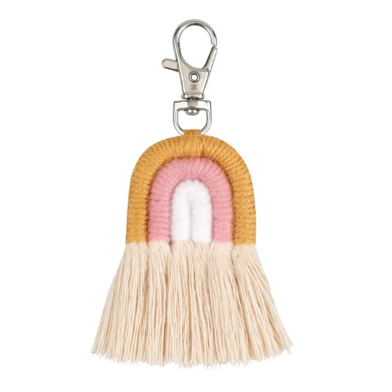 Цепочка для ключей ручной работы Радужный брелок автомобиля Дамский аксессуар