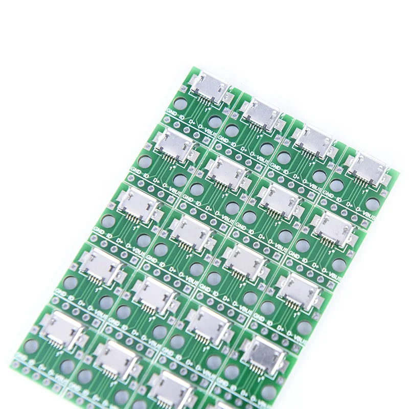 

20pcs Mini Micro USB to DIP 2.54mm Adapter Connector Module Board Panel Female 5-Pin Pinboard 2.54mm Micro USB PCB Type Parts