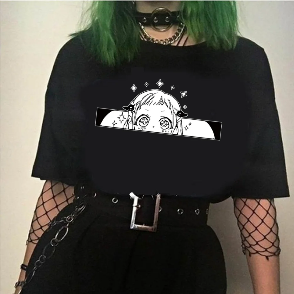 

Men Women T-shirt Tops Kawaii Toilet-Bound Hanako-kun T-shirt Crew Neck Fitted Soft Anime Manga Tee Shirt