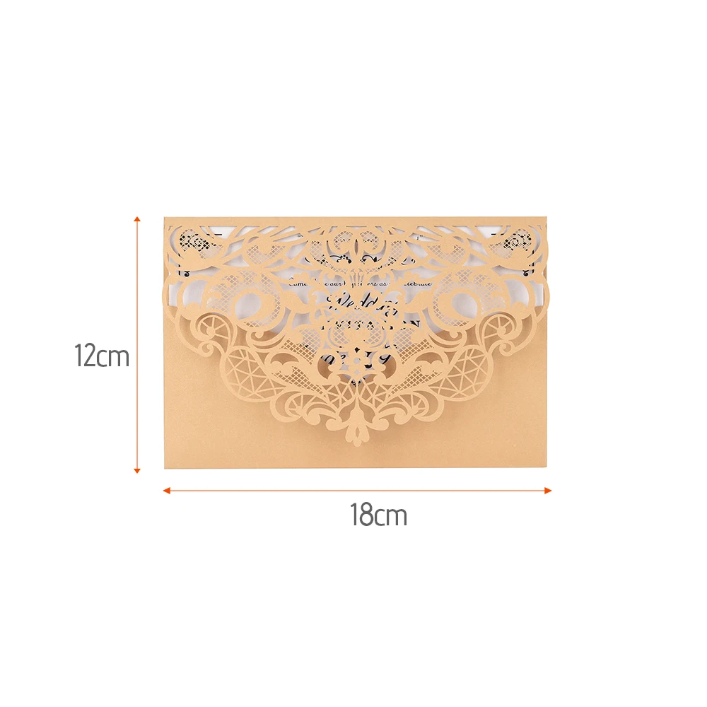 10 шт. Пригласительные открытки золотые красные белые роскошные цветочные