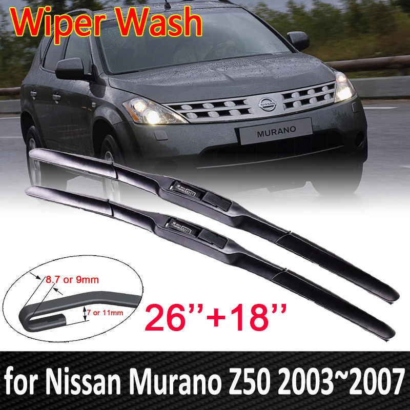 

for Nissan Murano Z50 2003 2004 2005 2006 2007 Car Wiper Blades Front Windscreen Windshield Wipers Car Accessories Stickers