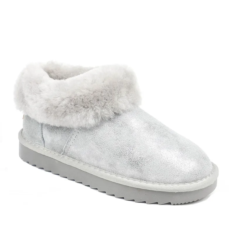 Pig Leather Natural Fur Cheap Plus Size Women's Winter Classic Woman Snow Boots Mine Women For Shoes | Обувь