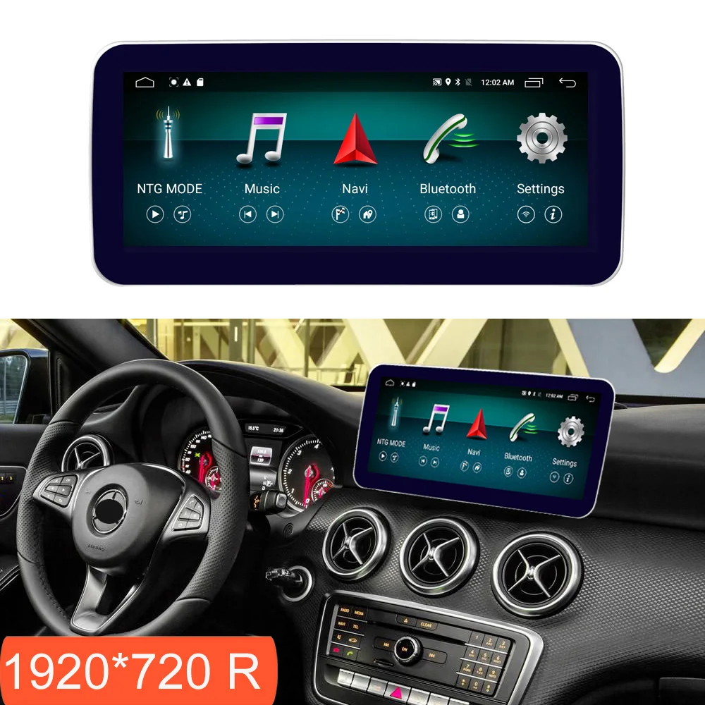 10,25 дюймов 4+ 64G Android дисплей для Mercedes Benz CLA GLA автомобильный Радио экран gps навигация Bluetooth Head UP сенсорный экран