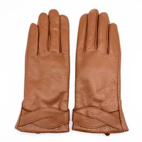 imported sheepskin gloves female thermal plush lined winter driving real leather women gloves l213nc