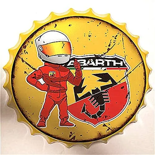 

Женский логотип бренда автомобиля, крышки для бутылок, ретро металлический жестяной знак, диаметр 13,8 дюйма-домашний декор, бар, табличка, го...