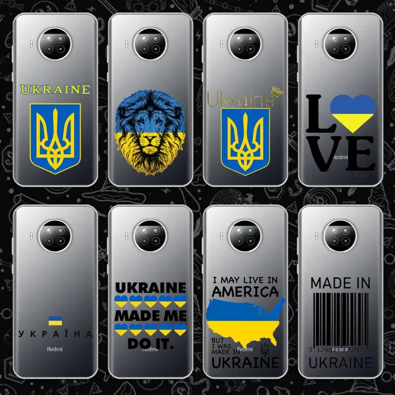 

Ukraine Flag Phone Case Transparent for Xiaomi mi Redmi note 10 t 8 9 pro lite 11 Samsung S 8 9 10 20