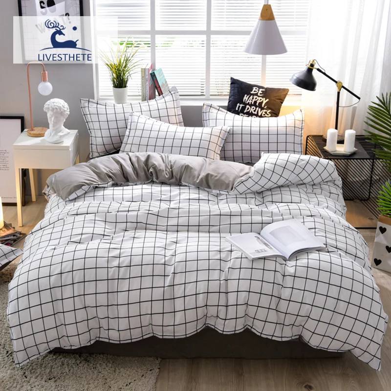 Liv-Esthete Мода скандинавские сетки краткое мягкое постельное белье Декор