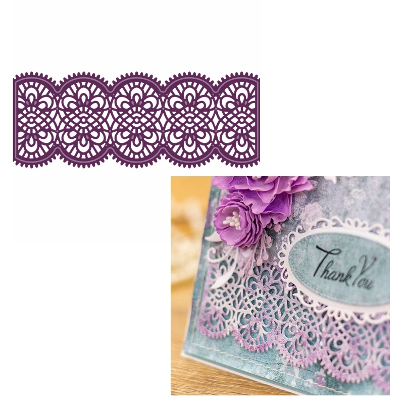 Кружевные металлические Вырубные штампы в винтажном стиле границы для тиснения