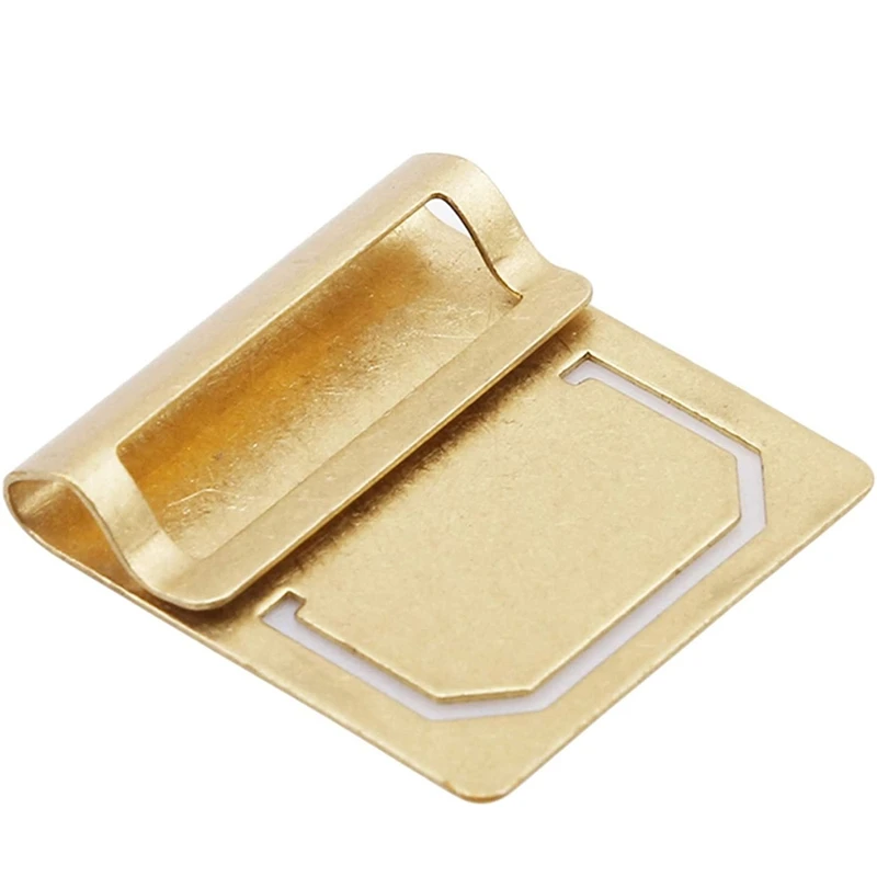

Vintage Brass Bookmark Holder, Mini Index Holder, Metal Bookmark Holder, Suitable for Office Use 6Pcs/Set
