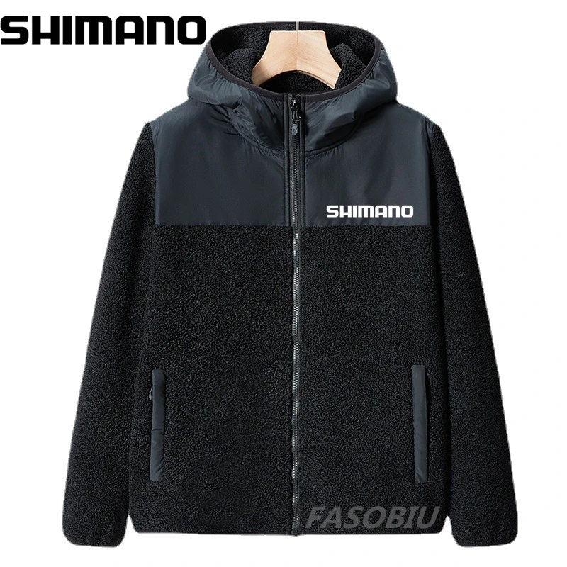 Мужской флисовый свитер SHIMANO, теплая ветрозащитная куртка для рыбалки на осень и зиму