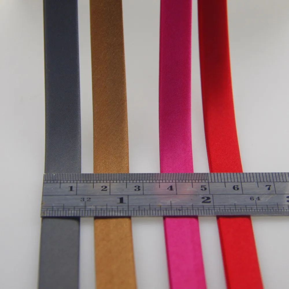 Polyester Satin Bias Tape Double Fold Size 1cm 80meter. Binding fold sewing edge material accessories DIY hand | Дом и сад