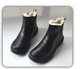 [DEAT] Round Toe Fur Spliced Personality Casual Velvet Shoes Women Short Snow Boots New Spring Autumn Fashion Tide 10E216