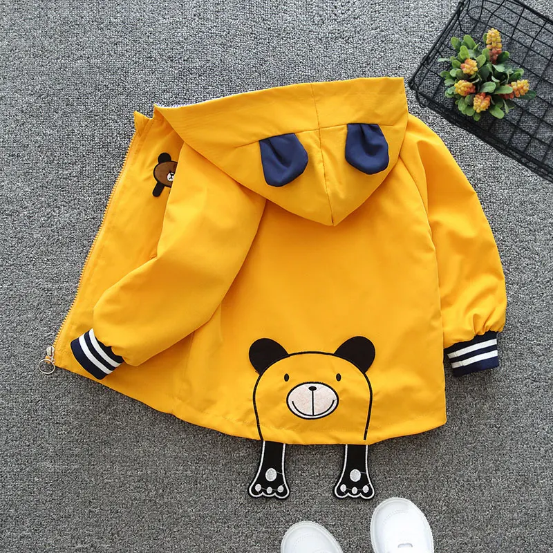 Детская флисовая ветровка с капюшоном на осень/зиму |