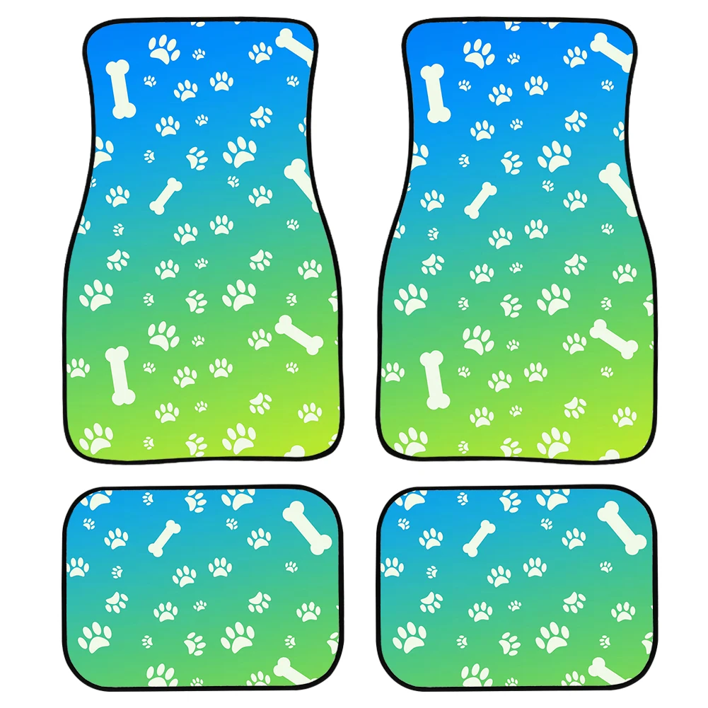 

Стильные резиновые напольные коврики INSTANTARTS с изображением собачьих лап, набор из 4 предметов для автомобиля, аксессуары для автомобиля, иск...