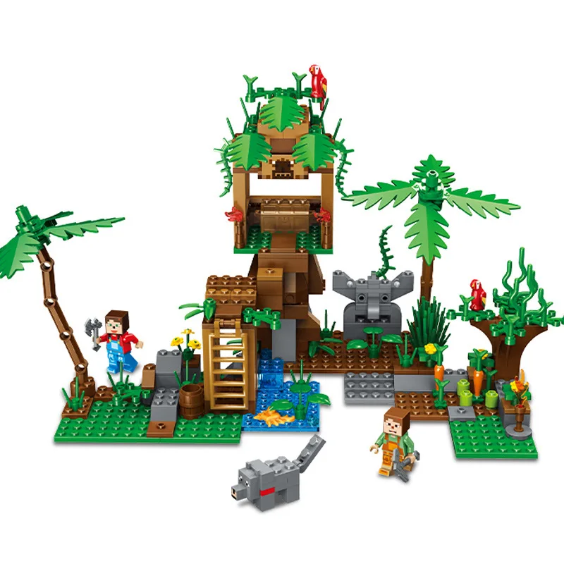 342 шт. детские строительные блоки игрушки совместимые с Legoingly city Minecrafted остров
