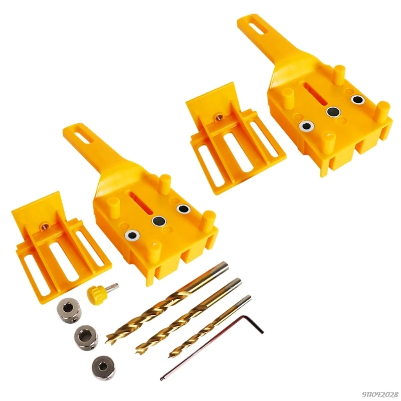 

6/8/10 mm Wood Doweling Jig Punch Locator Drill Guide Handheld Woodworking Pocket Hole Jig Kit Drill Hole Puncher 21 Wholesales