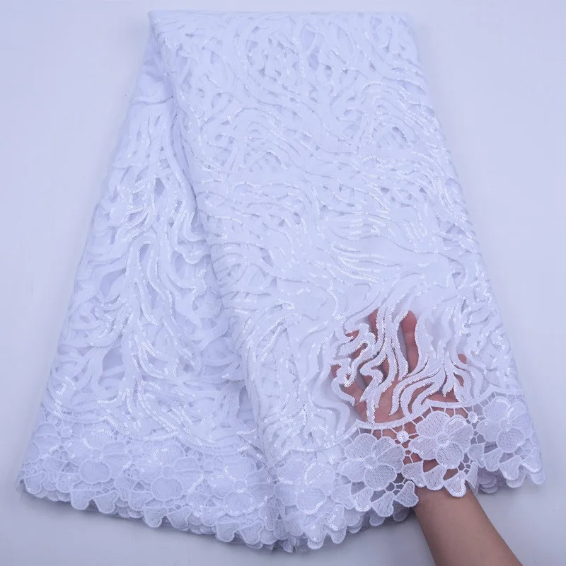 2020 французская сетчатая блестящая молочная шелковая кружевная ткань высокого