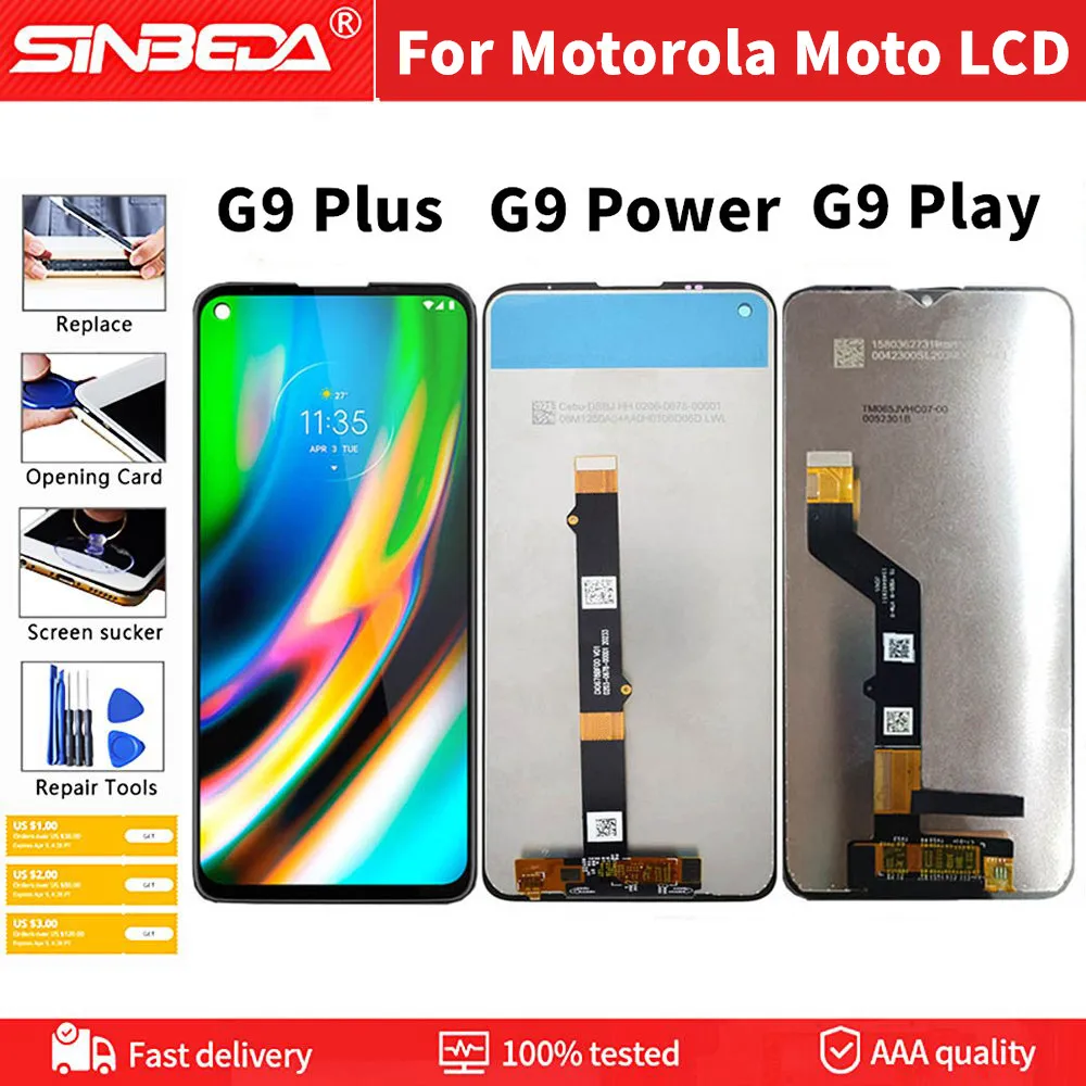 

Original New For Motorola Moto G9 Play LCD Screen Display Touch Digitizer Assembly For Moto G9 Plus LCD Diaplsy G9 Power LCD