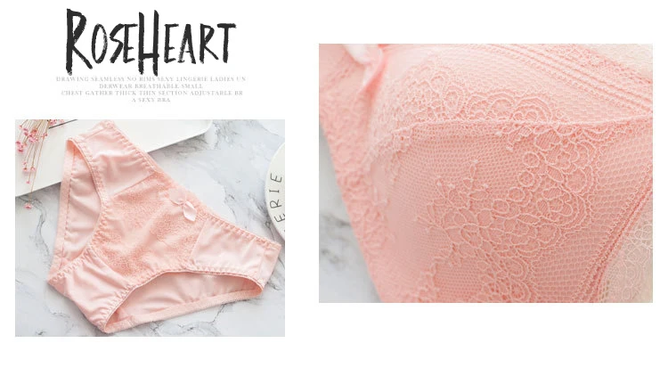 Roseheart, новинка, женское, модное, розовое, черное, сексуальное нижнее белье, кружевной бант, бюстгальтеры, беспроводные, на бретелях, без косточек, хлопковые трусики, пуш-ап, комплекты бюстгальтеров