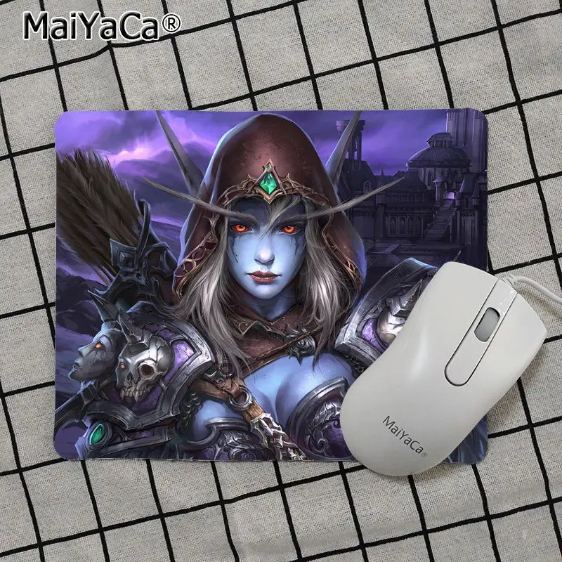 Maiya, высокое качество, World of Warcraft Sylvanas, прочный резиновый коврик для мыши,,, игровой коврик для мыши - Цвет: No Lock Edge18x22cm
