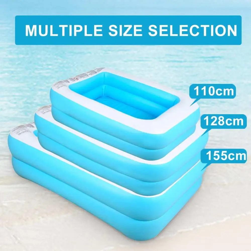 

1.1m/1.3m/ 1.5m Inflatable Swimming Pool Adults Kids Pool Bathing Tub Outdoor Indoor Swimming Pool