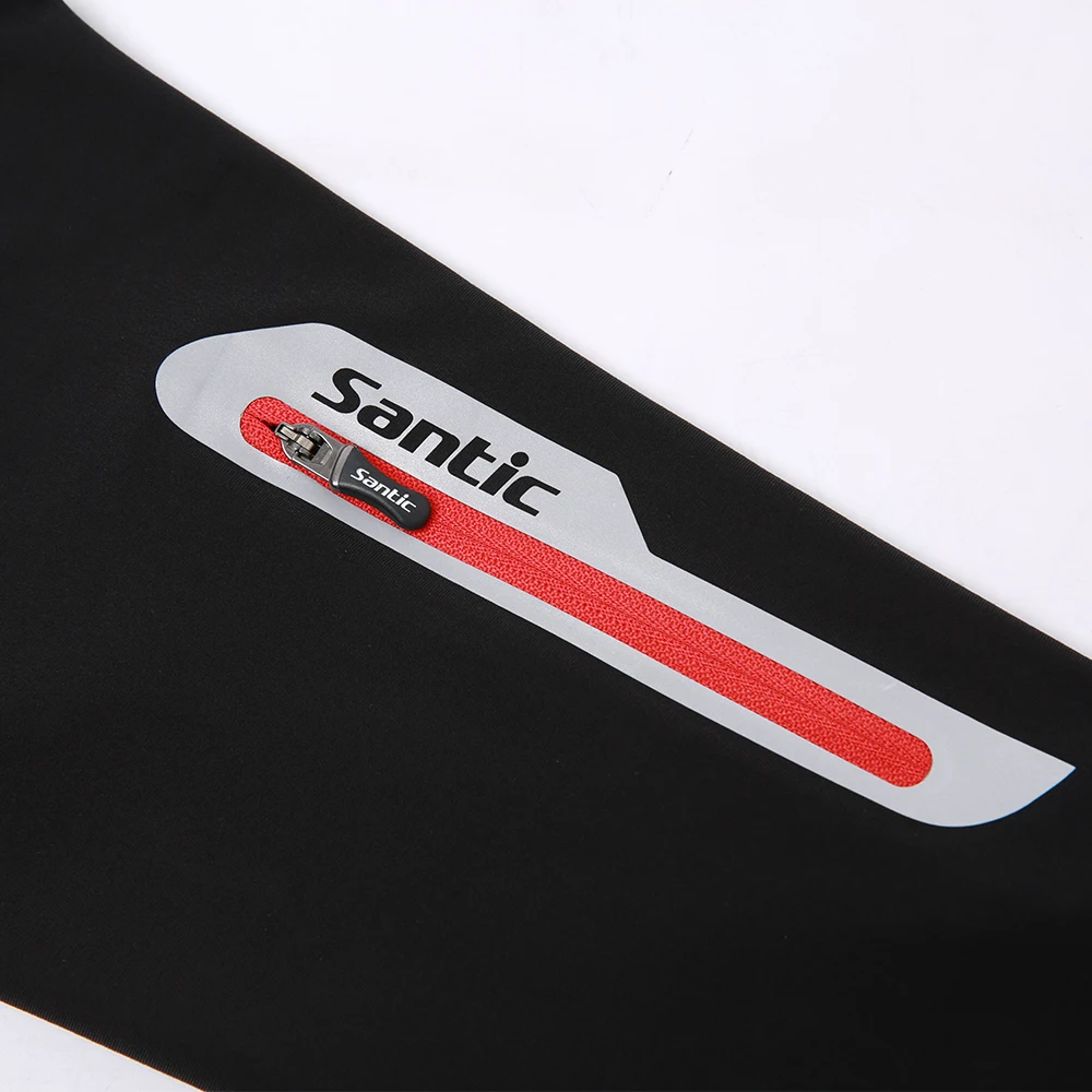 Мужская велосипедная кофта Santic зимняя Светоотражающая Флисовая Кофта на молнии