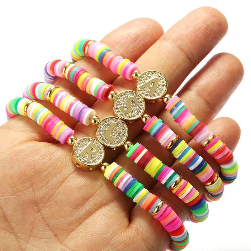 Браслеты унисекс украшения для пар с инкрустацией Фианитами 26 алфавитов именем